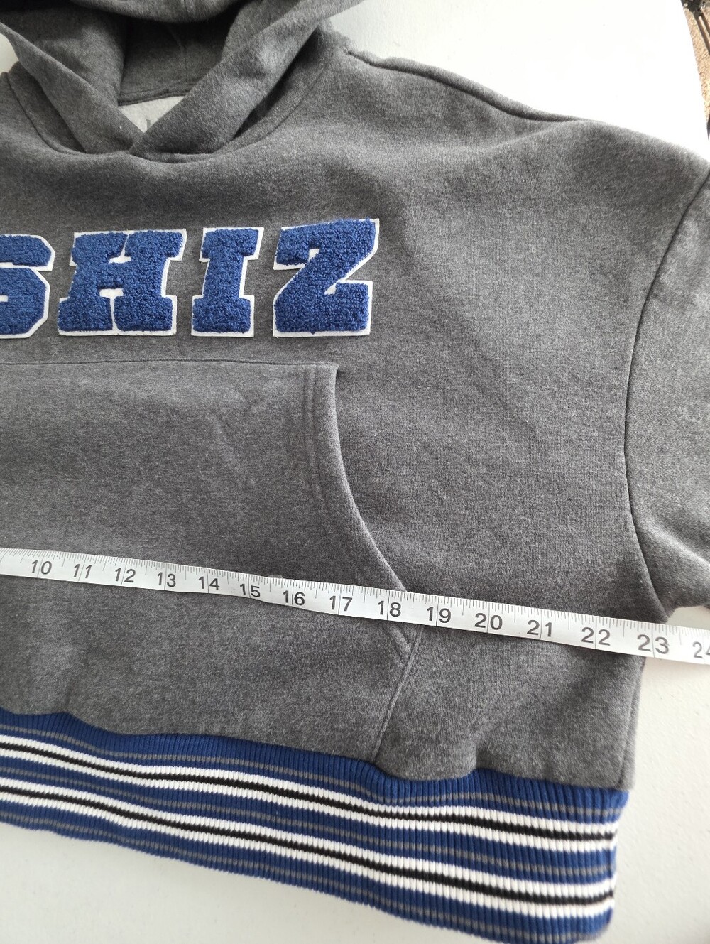 Wicked Universal Studios SHIZ Hoodie Womens XS Gray Chenille Cropped Sweatshirt - Picture 7 of 9